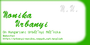 monika urbanyi business card